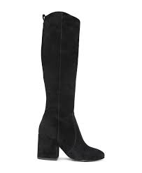 Sam Edelman Women S Thora Suede Tall Block Heel Boots In Black Lyst