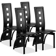 Giantex Set Of 4 Dining Chairs Heavy Duty Iron Frame Ergonomic Curved Backrest Food Pads For Home Kitchen Rest Side Chairs Dining Dining Chairs 4 Dining Chairs