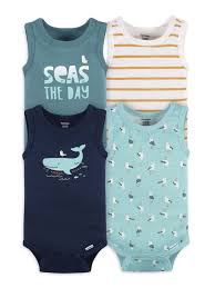Gerber Baby Boy Tank Onesies Bodysuits, 4-Pack, Sizes Newborn - 24 Months -  Walmart.com