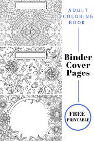 Download Back To School Binder Cover Adult Coloring Pages