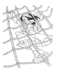 Jack Sparrow Climbing Rope Coloring Page For Kids Coloring For Kids Coloring Pages Coloring Pages For Kids