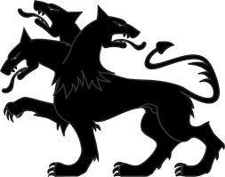 File Heraldique Meuble Cerbere Svg Hades Symbol Cerberus Greek Mythology Art