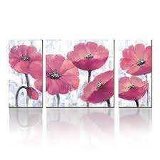 Shade blocking is a design technique that mimics a shade line, only with color. 3hdeko Pink Flower Wall Art Coral Floral Pictures Wall Decor For Girls Bedroom Living Room 3 Pieces Cute Poppies Painting Canvas Prints Ready To Hang Buy Online In Bahamas At Bahamas Desertcart Com