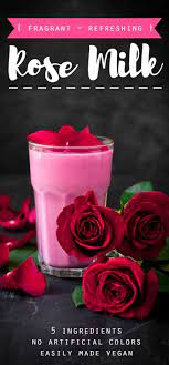 Rose Milk With Beetroot Syrup Love Is In My Tummy Recipe Rose Milk Milk Recipes Vegan Drinks