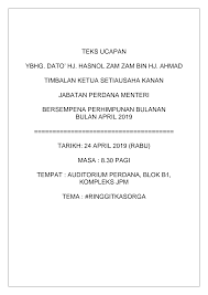 Teks ucapan perlantikan pembimbing rakan sebaya. Https Www Jpm Gov My Images Pdf Teks Ucapan Transkrip Teks Ucapan Bagi Bulan April 2019 Pdf