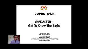 Online applications for geospatial information, booking jupem services and purchase jupem products. Jupem Talk Ekadaster Get To Know The Basic Youtube