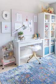 Love This Ikea Malm Desk And Kallax Shelf For Girls Bedroom Storage Along With This Huge Diy Bulletin Boar Girls Bedroom Storage Ikea Malm Desk Bedroom Storage