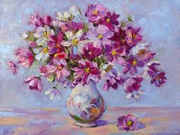 Oil Painting Flowers Field Bouquet Cosma Cosmos In A Vase Zakazat Na Yarmarke Masterov Hhhk3com Kartiny Krasnodar