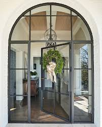 Christopher Transitional Estate Custom Residential Arched Glass Door Glass Doors Interior Steel Frame Doors Arched Doors