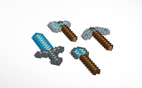 With the exception of the clock, compass, empty bucket, and lead, tools do not stack in the inventory. Minecraft Tools Diamond Tinkercad
