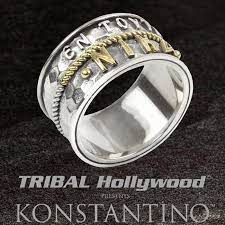 Konstantino Greek Conqueror Ring For Men With Ancient Glyphs Rings For Men Mens Band Rings Cool Rings For Men