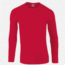 Desain kaos lengan panjang polos png. Long Sleeved T Shirt Clothing Gildan Activewear Red T Shirt Design Tshirt Fashion Png Pngegg