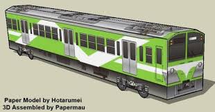Papermau Japanese Train Paper Model In Ho Scale By Hotarumei Paper Models Train Model Trains