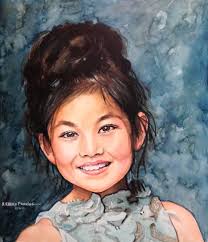 Scout” What a great kid! I love the way her teeth go over her bottom lip  and I highlighted them. More outlining to project things forward. Lots of  loose hair. Notice what