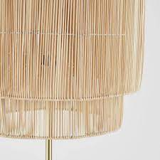 Eclairez votre habitat avec les offres de luminaires et ampoules chez castorama. Lampadaire En Metal Dore Abat Jour En Fibre Vegetale H152 Nordern Maisons Du Monde