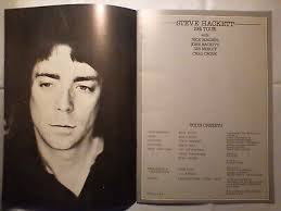 Steve Hackett -Cured tour program 16p, 1981, feat Marillion drummer Ian  Mosley