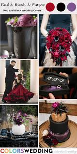 Fill them up with purple jelly beans, gumballs, and candy sticks! Colors Wedding Top 7 Red And Black Wedding Color Ideas