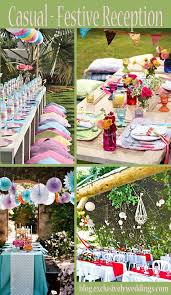 Casual Festive Wedding Reception Blog Exclusivelyweddings Com Outdoor Wedding Outdoor Wedding Decorations Casual Wedding Reception