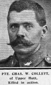 Charles William Collett was born at Naenae in Lower Hutt