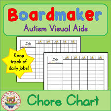 Chore Charts Boardmaker Visual Aids For Autism Sped