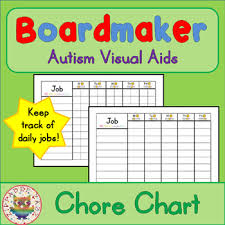 chore charts boardmaker visual aids for autism sped