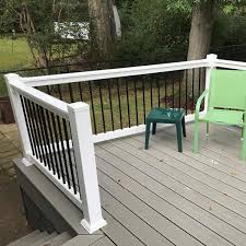 The minimum height for this guard is 36 inches. Weatherables 44 In Vinyl White Railing Post Sleeve Kit Wwr Postkit 4x44 The Home Depot