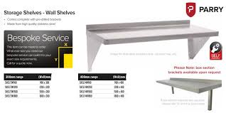Fix one of these stainless steel utensil hanging racks on the wall next to your oven and your friends will think you've gone pro. Parry Shelf4w900 Single Tier Stainless Steel Wall Shelf D400mm