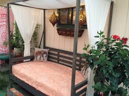 That way, you can pull them open and closed around your bed to control light and sound. Outdoor Daybed With Canopy Ana White