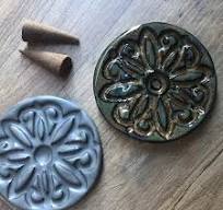 Handmade Stoneware Ceramic Circle Incense Cone Holder ...