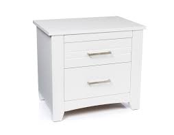 Kriss Bedside Table 2 Drawer White Bedroom Furniture Forty Winks