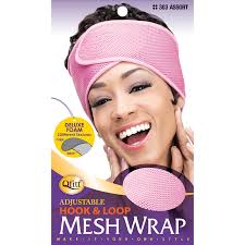 Donna Velcro Mesh Hair Wrap Donna Deluxe Foam Mesh Head Wrap #22018 Pink Red