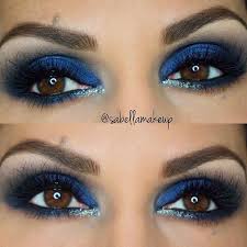 Dark Blue Eye Makeup Look For Brown Eyes Braune Augen Braune Augen Makeup Lidschatten