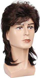 Amazon.com: Baruisi 80s Men's Mullet Wig Brown Cosplay Halloween Wig for  Fancy Dress : Clothing, Shoes & Jewelry