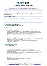 Under limited supervision, the service advisor (s a) provides estimated cost analysis of automotive repairs and routine maintenance. Automotive Service Advisor Resume Samples Qwikresume