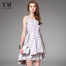 Yuoomuoo 2017 New Arrival Party Dress Women European Fashion Sleeveless Trumpet Cute Lace Patchwork Dr European Dress Clothes For Women Party Dresses For Women