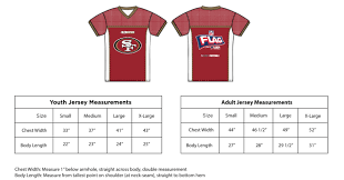 Nfl Flag Football Jersey Size Chart About Flag Collections
