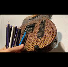 How To Build A Guitar Out Of Colored Pencils Colored Pencils Guitar Cute Diy Projects