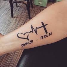Heartbeat Tattoos For Men Remembrance Tattoos Trendy Tattoos Heartbeat Tattoo