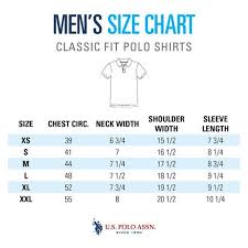 Size Guide Mens Polo Shirts U S Polo Assn