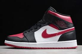 2020 New Air Jordan 1s Mid Bred Toe Shoes 554724 066 Jordans 2019 Cheap