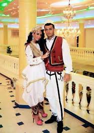 Traditional Albanian Couple Traditional Outfits Traditional Dresses Albanian Wedding