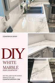 Premium White Marble Fx Poxy Countertop Kit Diy Kitchen Countertops Countertop Makeover Epoxy Countertop