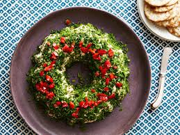 Holiday Cheese Ball Wreath Recipe Holiday Cheese Food Network Recipes Cheese Ball