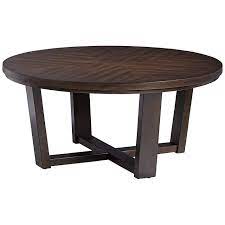 Add a 36 glass top (sold separately below). Conrad 40 Wide Dark Brown Wood Round Coffee Table 56k68 Lamps Plus