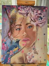 Mixed technique painting beyond the colour field