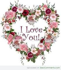 I Love You Flowers Heart Floral Prints Art Flower Heart Flower Art