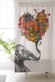 Connected Stripe Rag Rug Elephant Shower Curtains Elephant Shower Curtains