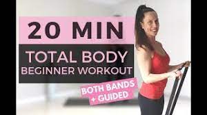20 Min Total Body Beginner Resistance Band Workout Youtube