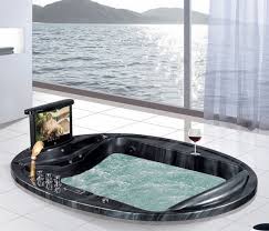 Luxury Large Bathtubs Sunken Whirlpool Bathtub Built In Tv Whirlpoolbathtubs Large Bathtubs Whirlpool Bathtub Bathtub