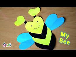 صنع نحلة من الورق سهلة انشطة يدوية فصل الربيع للاطفال bee paper craft for kids y spring crafts preschool craft activities for kids spring crafts for kids